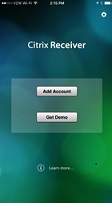 Ctrix receiver Add Account