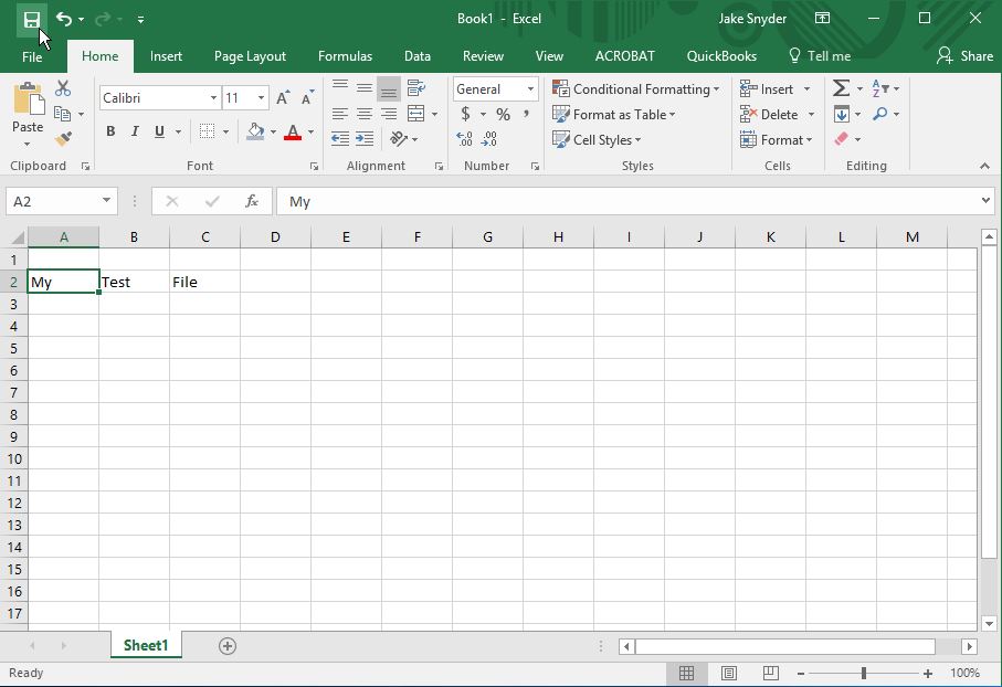 Excel Save