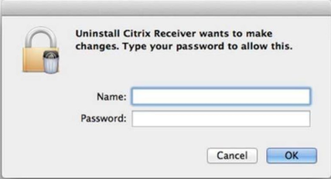 how to uninstall citrix receiver from mac