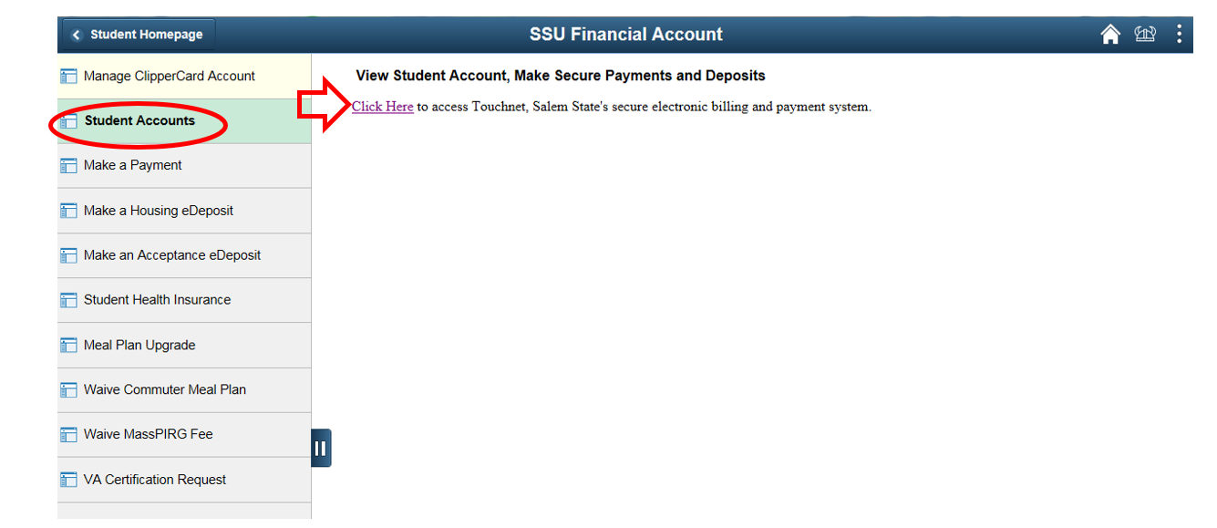Select Student Accounts 