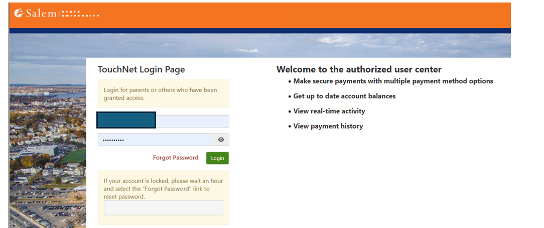 Authorized User Login Page