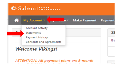 My Account Drop Down 