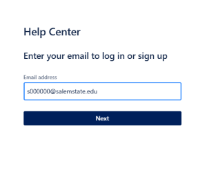 help center. enter your email to log in or sign up.