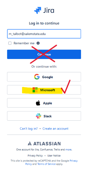 jira. log in to continue. select microsoft to continue..