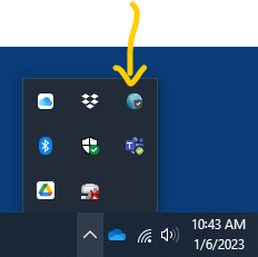 global protect icon in color in hidden icons